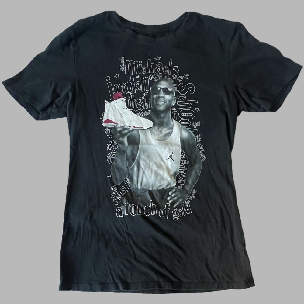 Michael “Air” Jordan Vintage Flight/G.O.A.T/A Touch of Gold Jumpman T-Shirt